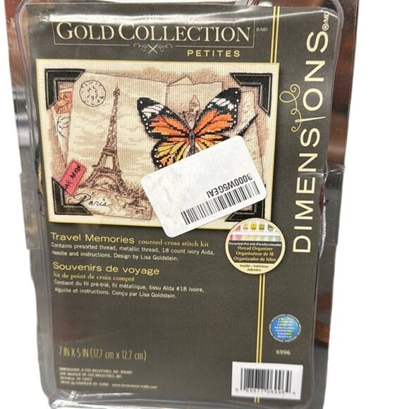 Dimensions Gold Collection Counted Cross Stitch Kit, Travel Memories, 18 Count - Picture 1 of 5